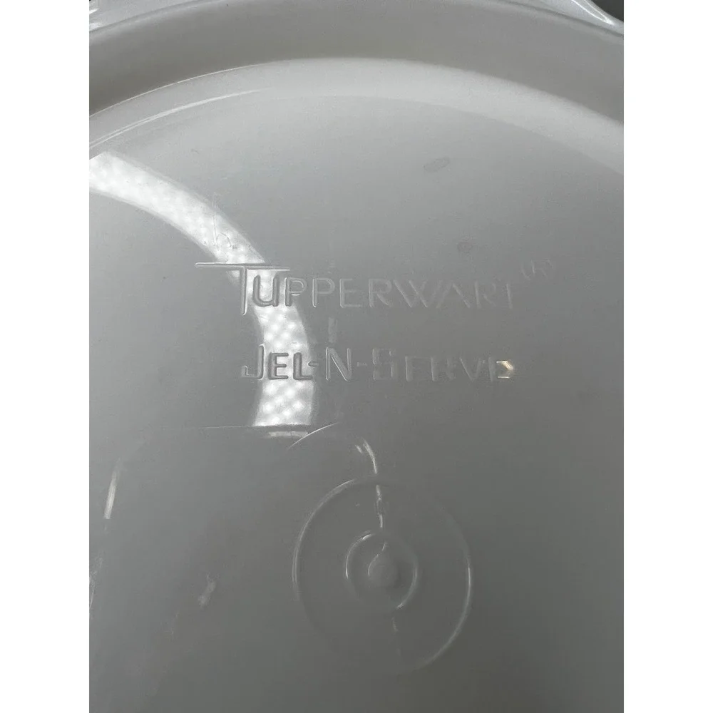 Tupperware Excellent Jel-N-Serve Jello Mold White Vintage‎ Fluted 3pc Set OS
